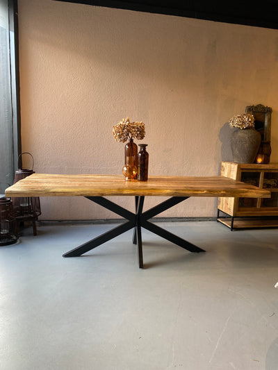 Eettafel Live Edge 180x90 cm mangohout NATUREL